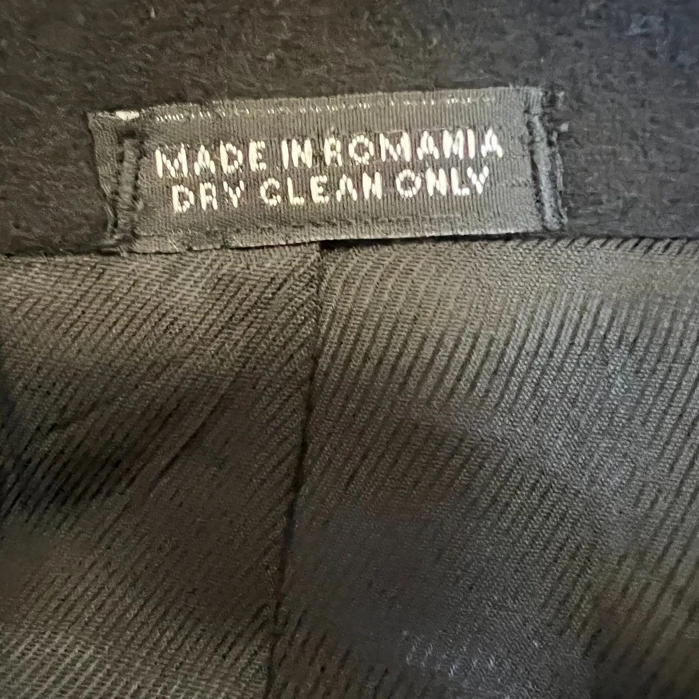 Oscar de La Renta Men Wool and‎ Cashmere Classic Black Blazer Suit Jacket 44R